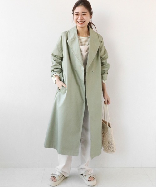 JOURNAL STANDARD relume(ジャーナルスタンダード レリューム)の「《追加2》オーガニックコットン混イージーコート(その他アウター・レディース・アイボリー/オリーブ/ベージュ・36/38)」の3枚目の写真