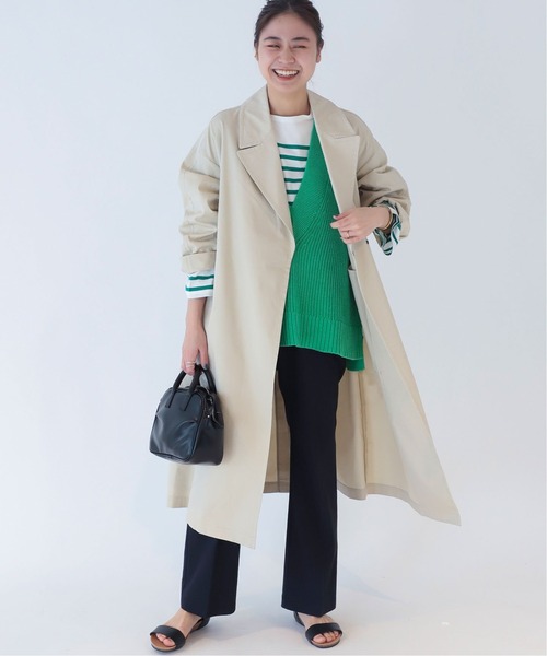 JOURNAL STANDARD relume(ジャーナルスタンダード レリューム)の「《追加2》オーガニックコットン混イージーコート(その他アウター・レディース・アイボリー/オリーブ/ベージュ・36/38)」の4枚目の写真