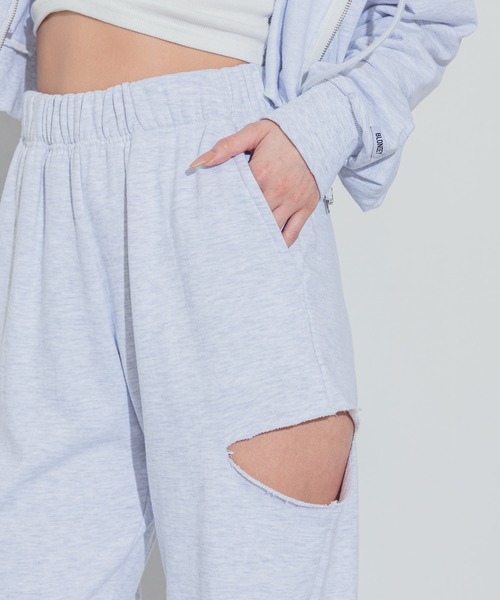 BLONDEY（ブロンディ）の「サイドスリットジョガースウェットパンツ（スウェットパンツ・レディース・ブラック/ホワイト/チャコールグレー・FREE）」の13枚目の写真