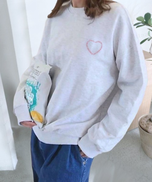 Dalfwin(ダールフィン)の「2022AW スウェット 韓国スウェット WINSOMEハートロゴスウェット(スウェット・レディース・ネイビー/オートミール/ホワイト系その他・FREE)」の15枚目の写真