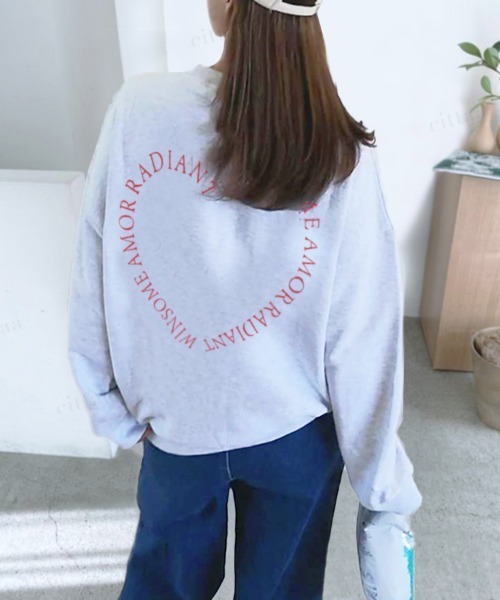 Dalfwin(ダールフィン)の「2022AW スウェット 韓国スウェット WINSOMEハートロゴスウェット(スウェット・レディース・ネイビー/オートミール/ホワイト系その他・FREE)」の5枚目の写真