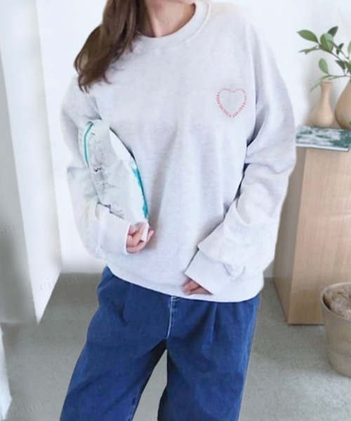 Dalfwin(ダールフィン)の「2022AW スウェット 韓国スウェット WINSOMEハートロゴスウェット(スウェット・レディース・ネイビー/オートミール/ホワイト系その他・FREE)」の18枚目の写真