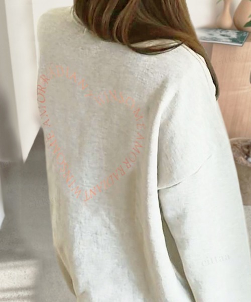 Dalfwin(ダールフィン)の「2022AW スウェット 韓国スウェット WINSOMEハートロゴスウェット(スウェット・レディース・ネイビー/オートミール/ホワイト系その他・FREE)」の21枚目の写真