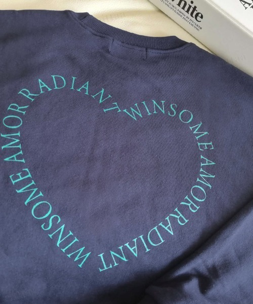 Dalfwin(ダールフィン)の「2022AW スウェット 韓国スウェット WINSOMEハートロゴスウェット(スウェット・レディース・ネイビー/オートミール/ホワイト系その他・FREE)」の11枚目の写真