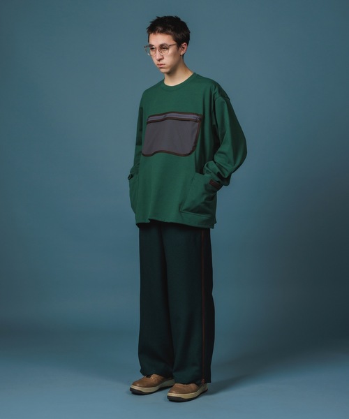 NON TOKYO（ノントーキョー）の「TRAINING SLACKS / NON-22A-0702（スラックス・レディース・ブラック/グリーン/アイボリー・1/2）」の15枚目の写真