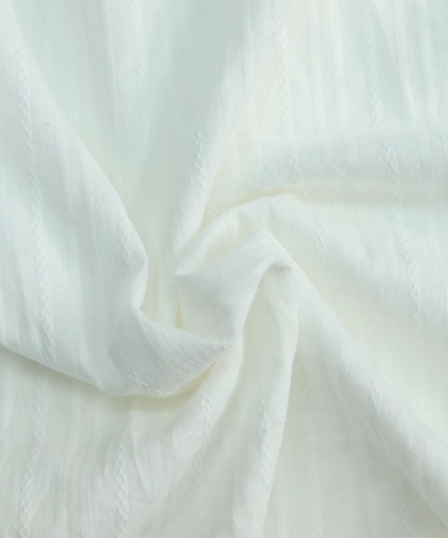 HER CLOSET（ハークローゼット）の「【shemoshelly】WEB限定 コットン100%ストライプシースルー刺繍シャーリングギャザーボリュームブラウス（シャツ/ブラウス・レディース・ブラック/オフホワイト・M）」の17枚目の写真