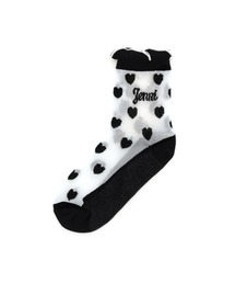 JENNI love（ジェニィラブ）の「ハートメローシースルークルーソックス（ソックス/靴下・キッズ）」