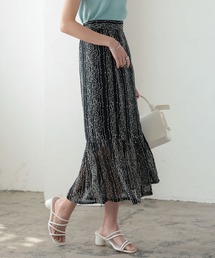 柄シアーマーメイドスカート[M3641]