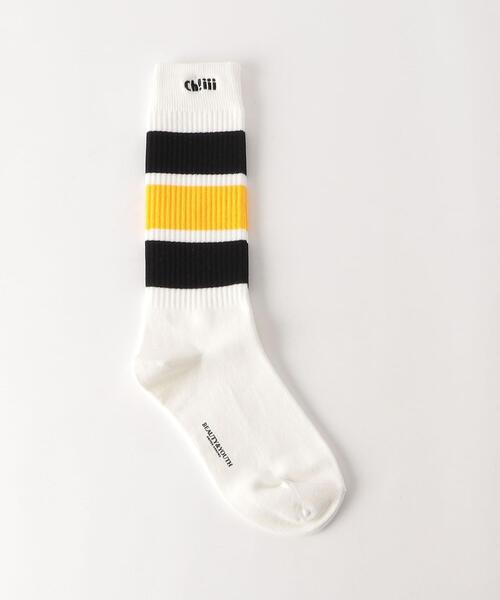 Ch!iii BAG（チーバック）の「【別注】＜ch!iii＞ライン ソックス（ソックス/靴下・レディース・ブラック/ブラウン/ピンク/イエロー・FREE）」の4枚目の写真