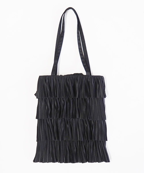 Casselini（キャセリーニ）の「Casselini(キャセリーニ)プリーツフリルトート（トートバッグ・レディース・ブラック/シルバー/ゴールド/ブロンズ/グレー/ベージュ/ピンク・FREE）」の8枚目の写真