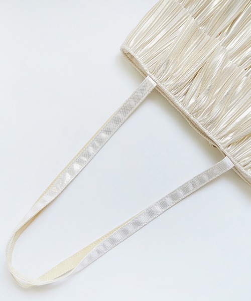 Casselini（キャセリーニ）の「Casselini(キャセリーニ)プリーツフリルトート（トートバッグ・レディース・ブラック/シルバー/ゴールド/ブロンズ/グレー/ベージュ/ピンク・FREE）」の10枚目の写真