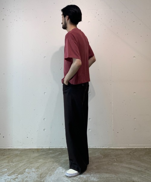 crepuscule（クレプスキュール）の「crepuscule/クレプスキュール/Exclusive Knit Tee/別注ニットティー（Tシャツ/カットソー・メンズ・ホワイト/オレンジ/グリーン/ワインレッド/ラベンダー・FREE）」の20枚目の写真