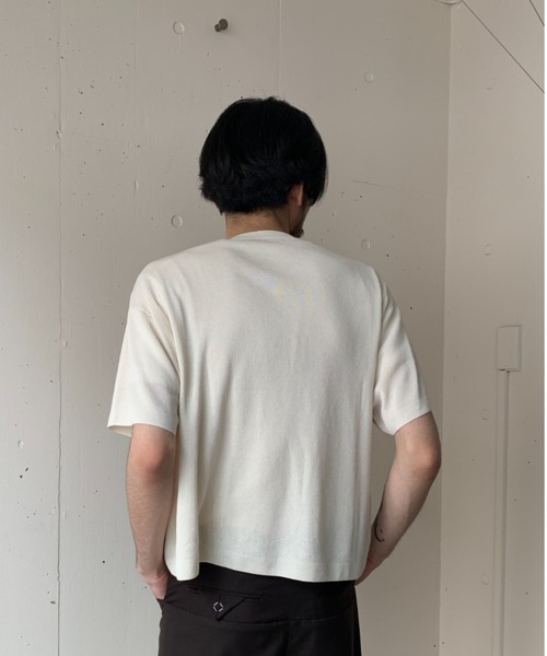 crepuscule（クレプスキュール）の「crepuscule/クレプスキュール/Exclusive Knit Tee/別注ニットティー（Tシャツ/カットソー・メンズ・ホワイト/オレンジ/グリーン/ワインレッド/ラベンダー・FREE）」の16枚目の写真
