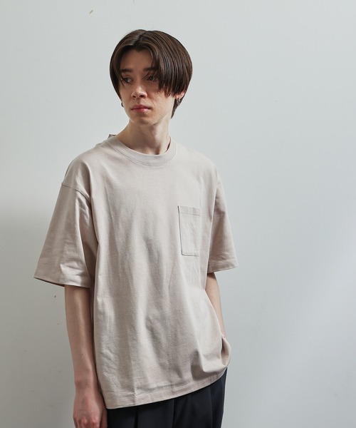 JUNRED（ジュンレッド）の「オーガニックコットンS/S Tシャツ（Tシャツ/カットソー・メンズ・ホワイト/ブルー/グリーン/ベージュ・L/LL/M）」の3枚目の写真