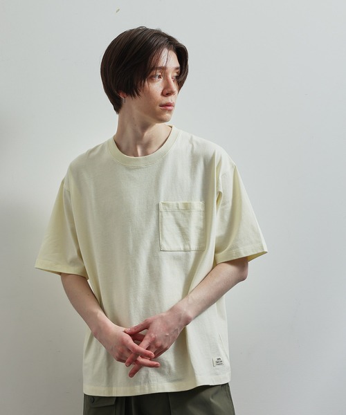 JUNRED（ジュンレッド）の「オーガニックコットンS/S Tシャツ（Tシャツ/カットソー・メンズ・ホワイト/ブルー/グリーン/ベージュ・L/LL/M）」の5枚目の写真
