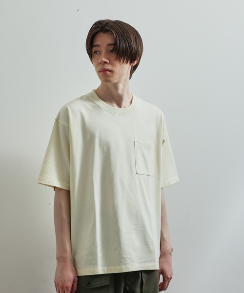 JUNRED（ジュンレッド）の「オーガニックコットンS/S Tシャツ（Tシャツ/カットソー・メンズ・ホワイト/ブルー/グリーン/ベージュ・L/LL/M）」の6枚目の写真