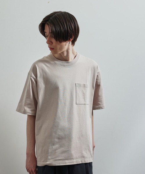 JUNRED（ジュンレッド）の「オーガニックコットンS/S Tシャツ（Tシャツ/カットソー・メンズ・ホワイト/ブルー/グリーン/ベージュ・L/LL/M）」の8枚目の写真