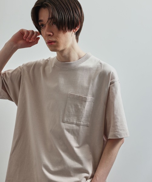 JUNRED（ジュンレッド）の「オーガニックコットンS/S Tシャツ（Tシャツ/カットソー・メンズ・ホワイト/ブルー/グリーン/ベージュ・L/LL/M）」の9枚目の写真