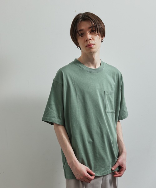 JUNRED（ジュンレッド）の「オーガニックコットンS/S Tシャツ（Tシャツ/カットソー・メンズ・ホワイト/ブルー/グリーン/ベージュ・L/LL/M）」の10枚目の写真