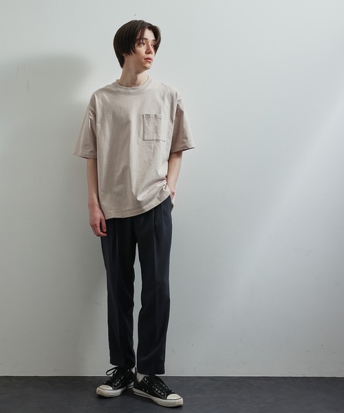 JUNRED（ジュンレッド）の「オーガニックコットンS/S Tシャツ（Tシャツ/カットソー・メンズ・ホワイト/ブルー/グリーン/ベージュ・L/LL/M）」の16枚目の写真