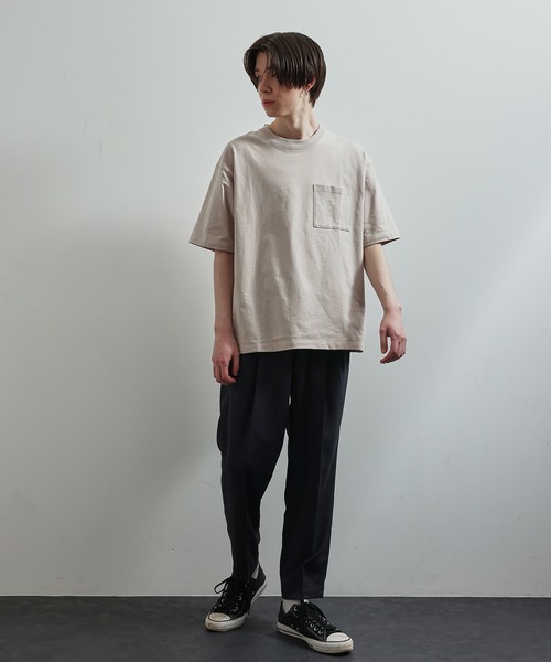 JUNRED（ジュンレッド）の「オーガニックコットンS/S Tシャツ（Tシャツ/カットソー・メンズ・ホワイト/ブルー/グリーン/ベージュ・L/LL/M）」の17枚目の写真