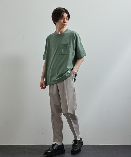JUNRED（ジュンレッド）の「オーガニックコットンS/S Tシャツ（Tシャツ/カットソー・メンズ・ホワイト/ブルー/グリーン/ベージュ・L/LL/M）」の19枚目の写真