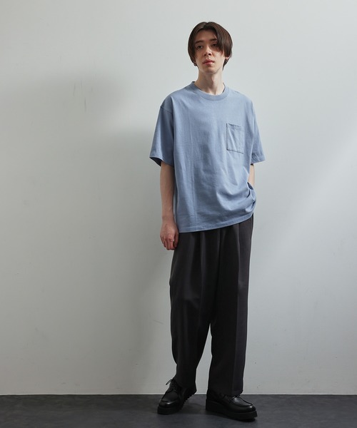 JUNRED（ジュンレッド）の「オーガニックコットンS/S Tシャツ（Tシャツ/カットソー・メンズ・ホワイト/ブルー/グリーン/ベージュ・L/LL/M）」の20枚目の写真