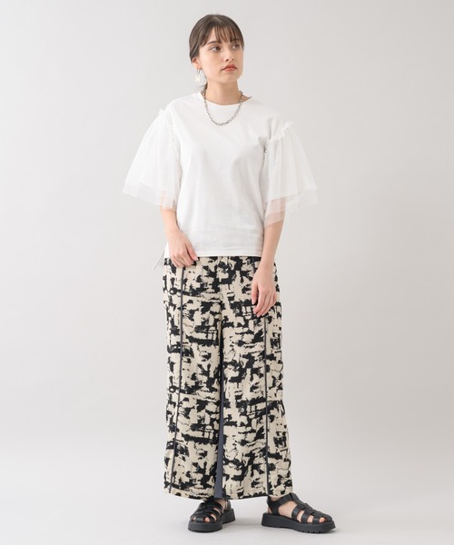 Paradise Picnic（パラダイスピクニック）の「ぼかし柄配色パンツ（その他パンツ・レディース・ブラック/グリーン・FREE）」の3枚目の写真