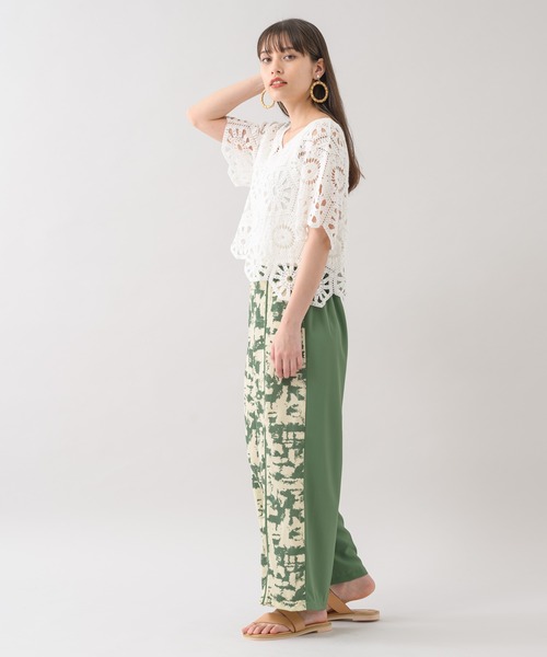 Paradise Picnic（パラダイスピクニック）の「ぼかし柄配色パンツ（その他パンツ・レディース・ブラック/グリーン・FREE）」の7枚目の写真