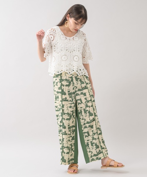 Paradise Picnic（パラダイスピクニック）の「ぼかし柄配色パンツ（その他パンツ・レディース・ブラック/グリーン・FREE）」の13枚目の写真