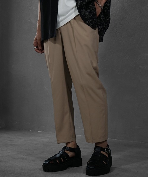 MinoriTY(マイノリティ)の「【MinoriTY】接触冷感ワイドテーパードパンツ スラックス チノパン メンズ 夏服 秋服(スラックス・メンズ・ブラック/アイボリー/グレー系その他/ブラウン/モカ・S/M/L)」の5枚目の写真