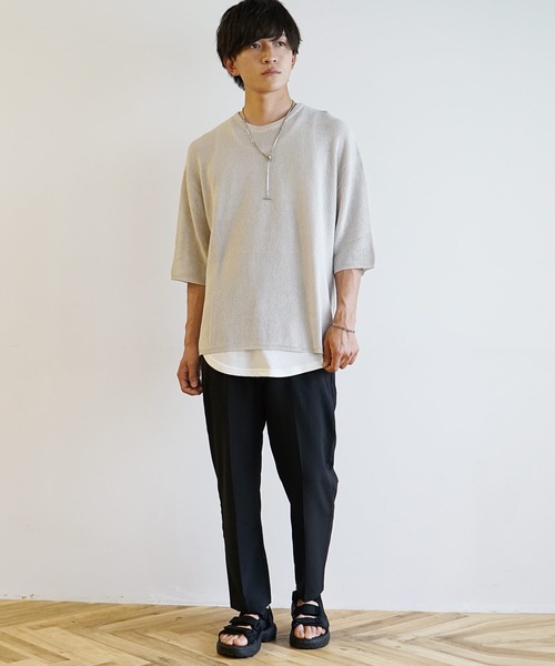 MinoriTY(マイノリティ)の「【MinoriTY】接触冷感ワイドテーパードパンツ スラックス チノパン メンズ 夏服 秋服(スラックス・メンズ・ブラック/アイボリー/グレー系その他/ブラウン/モカ・S/M/L)」の7枚目の写真