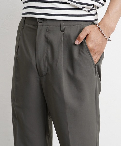 MinoriTY(マイノリティ)の「【MinoriTY】接触冷感ワイドテーパードパンツ スラックス チノパン メンズ 夏服 秋服(スラックス・メンズ・ブラック/アイボリー/グレー系その他/ブラウン/モカ・S/M/L)」の12枚目の写真