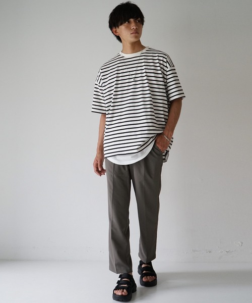 未使用　colina　定番スラックス　ウエストゴム　ワイドテーパード　スミクロ 2026年最新】Colina w-tuck pantsの人気アイテム - メルカリ