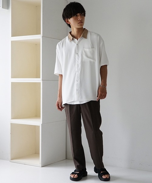 未使用　colina　定番スラックス　ウエストゴム　ワイドテーパード　スミクロ 2026年最新】Colina w-tuck pantsの人気アイテム - メルカリ