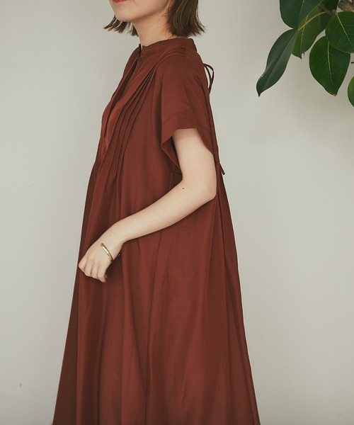 un dix cors(アンディコール)の「スパンブロードスキッパーワンピース(ワンピース・レディース・ブラック/オレンジ/カーキ・FREE)」の8枚目の写真