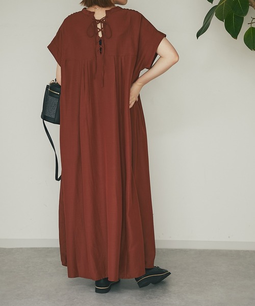 un dix cors(アンディコール)の「スパンブロードスキッパーワンピース(ワンピース・レディース・ブラック/オレンジ/カーキ・FREE)」の10枚目の写真