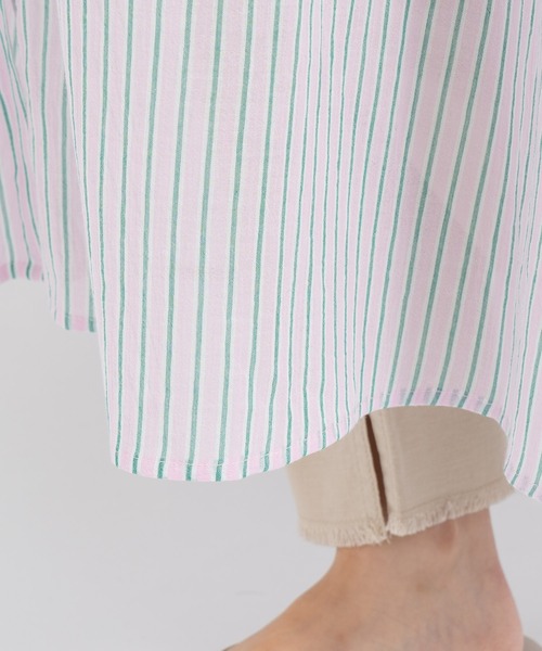 CIAOPANIC TYPY（チャオパニックティピー）の「▽サンドウォッシュボリュームスリーブストライプシャツワンピース（ワンピース・レディース・ブルー/イエロー/ピンク・ONE SIZE）」の13枚目の写真
