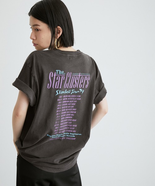 ADAM ET ROPE'(アダムエロペ)の「【GOOD ROCK SPEED】TOUR Tee(Tシャツ/カットソー・レディース・ベージュ/ブラック・FREE)」の4枚目の写真
