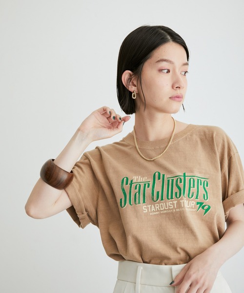 ADAM ET ROPE'(アダムエロペ)の「【GOOD ROCK SPEED】TOUR Tee(Tシャツ/カットソー・レディース・ベージュ/ブラック・FREE)」の3枚目の写真