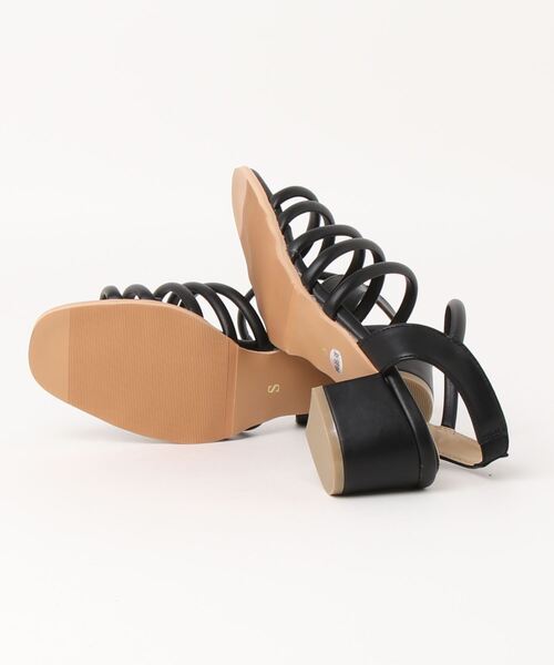 Realta（レアルタ）の「Realta(レアルタ)ストローベルトヒールサンダル（サンダル・レディース・ブラック/ブラウン/ベージュ・LL/S/M/L）」の4枚目の写真