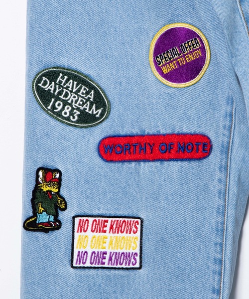 WEGO（ウィゴー）の「WEGO/ワッペンデニムワイドパンツ（デニムパンツ・メンズ・ライトインディゴブルー/インディゴブルー・MEDIUM/LARGE）」の17枚目の写真