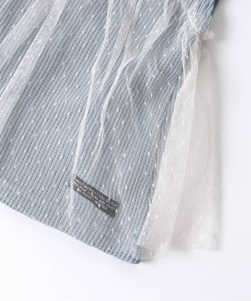 BREEZE（ブリーズ）の「チュールドッキングワッフルTシャツ（Tシャツ/カットソー・キッズ・ブラック/ブラウン/ピンク/サックスブルー・120/130/140/110/100/80/90）」の12枚目の写真