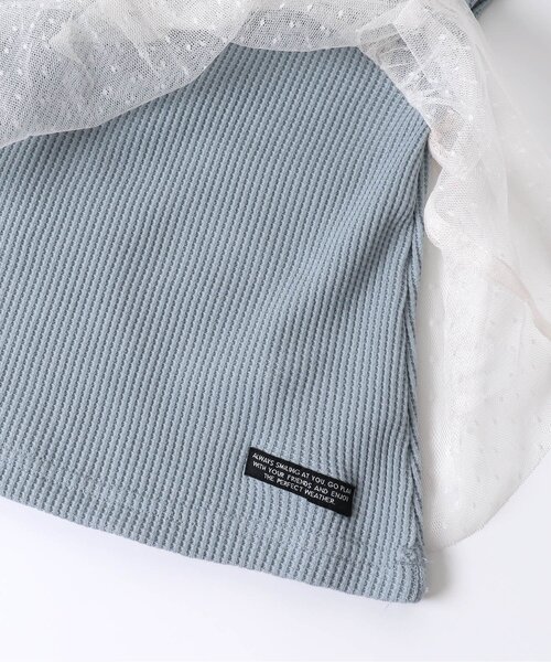 BREEZE（ブリーズ）の「チュールドッキングワッフルTシャツ（Tシャツ/カットソー・キッズ・ブラック/ブラウン/ピンク/サックスブルー・120/130/140/110/100/80/90）」の13枚目の写真