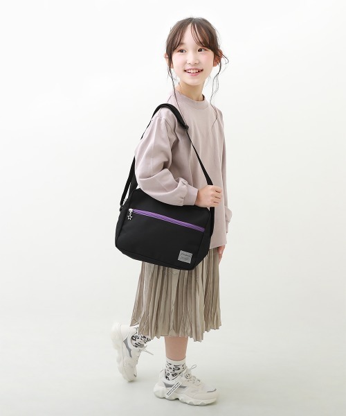devirock（デビロック）の「メッセンジャーバッグ（ショルダーバッグ・キッズ・ブラック/ベージュ/パープル/ブルー・ONE SIZE）」の10枚目の写真