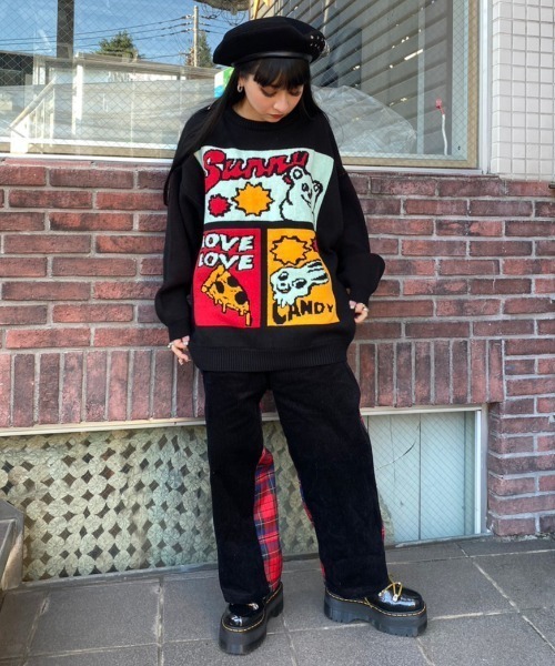 Candy Stripper（キャンディストリッパー）の「FUNNY COMIC ニット