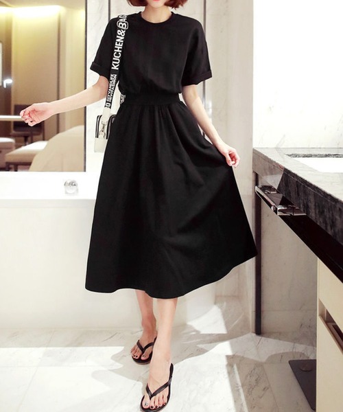 meJane（ミージェーン）の「ウエストマークショルダータックZIPアップパーカーワンピース（ワンピース・レディース・ブラック/グレー・FREE）」の6枚目の写真