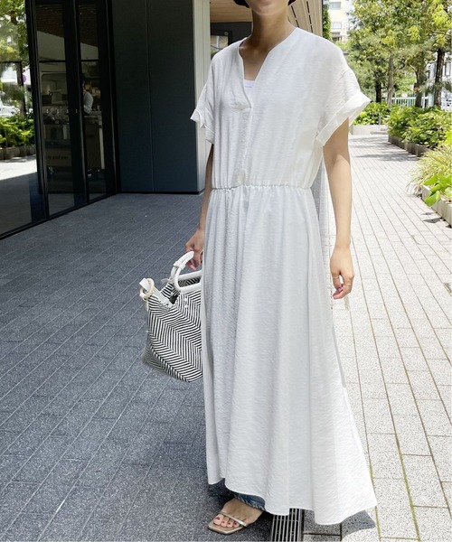 Spick & Span(スピックアンドスパン)の「≪追加≫ドビークロスサックドレス(ワンピース・レディース・ホワイト/ブラック・38/36)」の12枚目の写真
