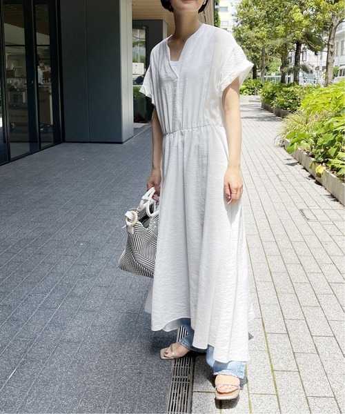 Spick & Span(スピックアンドスパン)の「≪追加≫ドビークロスサックドレス(ワンピース・レディース・ホワイト/ブラック・38/36)」の16枚目の写真