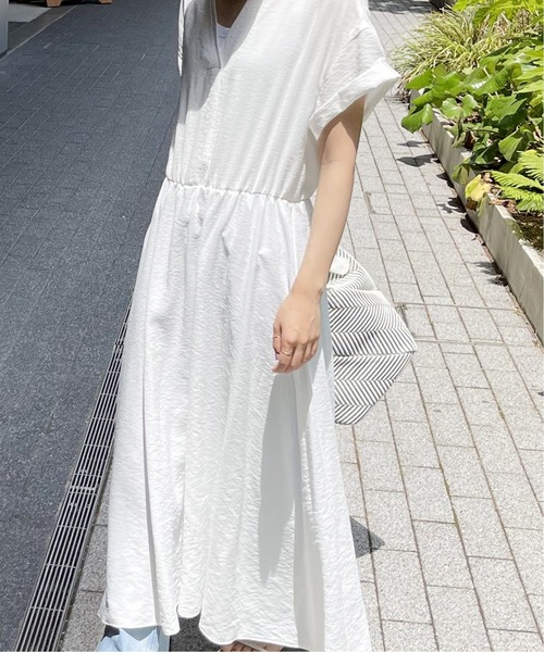 Spick & Span(スピックアンドスパン)の「≪追加≫ドビークロスサックドレス(ワンピース・レディース・ホワイト/ブラック・38/36)」の8枚目の写真